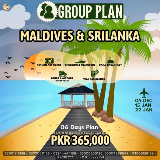 maldives srilanka plan